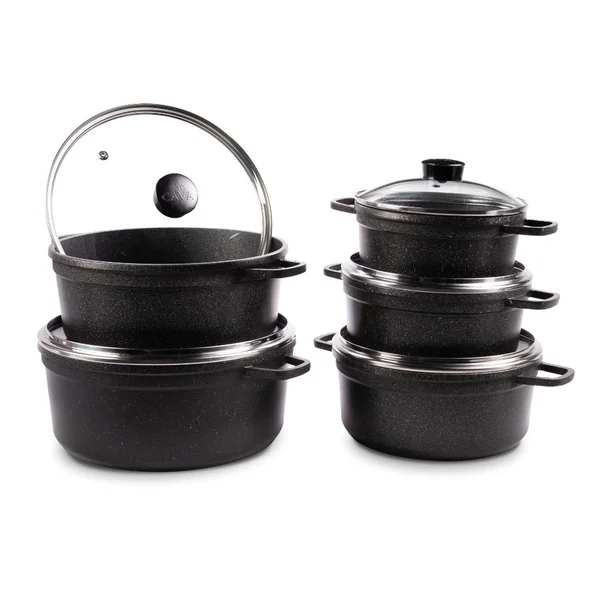 Jogo de Panelas Antiaderentes Cava Alças De Alumínio