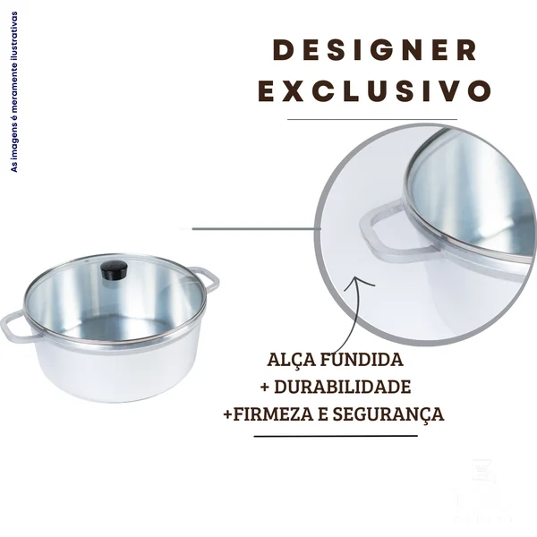 Jogo de Panelas De Alumínio CAVA Alças De Alumínio