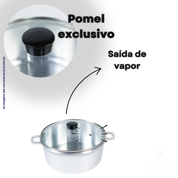 Jogo de Panelas De Alumínio CAVA Alças De Alumínio