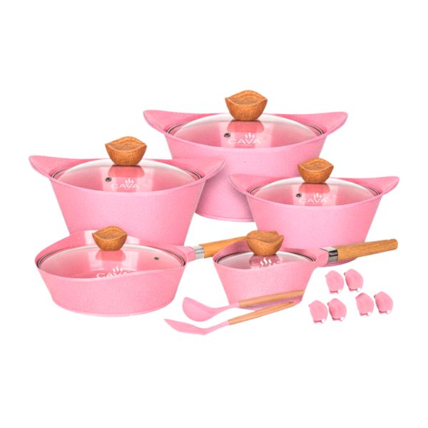 Jogo de Panelas Cerâmicas Indução Antiaderentes Spanish Cava 7pçs