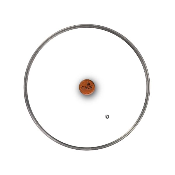 Tampas de Vidro Cava com Pomel de Madeira