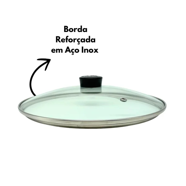 Tampas de Vidro Cava com Pomel de Baquelite