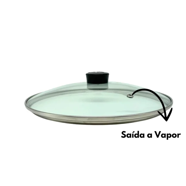 Tampas de Vidro Cava com Pomel de Baquelite