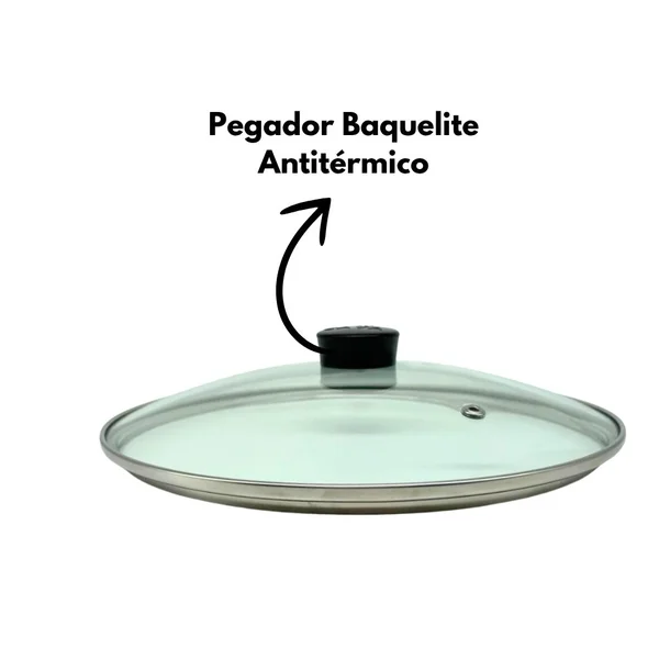 Tampas de Vidro Cava com Pomel de Baquelite